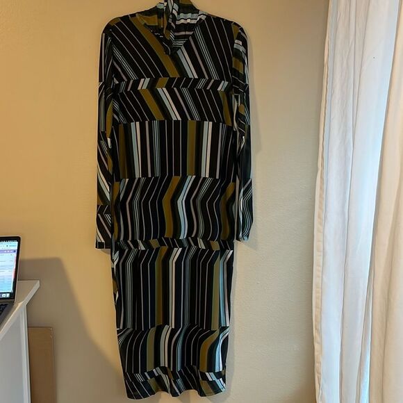 NWT Eloquii Mesh Turtleneck Midi Dress size 20 Plus Size Bodycon - Picture 5 of 13